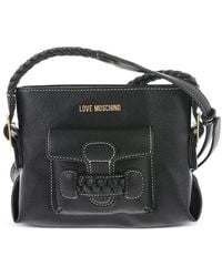 Moschino - Braided-Detail Contrasting-Stitch Tote Bag - Lyst