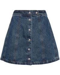 A.P.C. - A-line Denim Miniskirt - Lyst