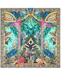 CAMILLA - Animal Alchemy Crystal-Embellished Animal-Print Scarf - Lyst