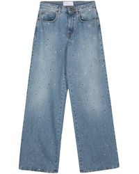 GIUSEPPE DI MORABITO - Crystal-embellished Straight Jeans - Lyst