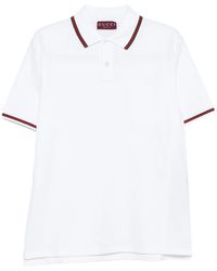 Gucci - Striped-Detail Polo Shirt - Lyst