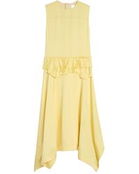 Jil Sander - Ruffle-Detail Asymmetrical Dress - Lyst