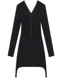 Courreges - Ribbed-Knit Zip-Up Dress - Lyst