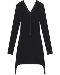 Courreges - Robe Nervurée À Fermeture Zippée - Lyst