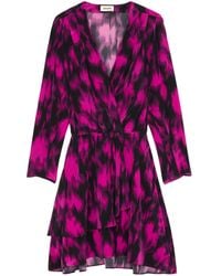 Zadig & Voltaire - Rogers Silk Mini Dress - Lyst