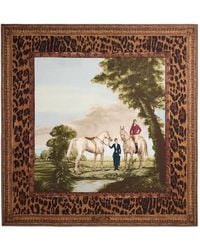 Ralph Lauren - Scenic-Print Silk Scarf - Lyst