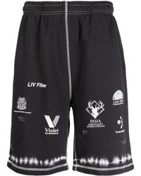 Children of the discordance - Graphic-Print Elasticated-Waistband Shorts - Lyst
