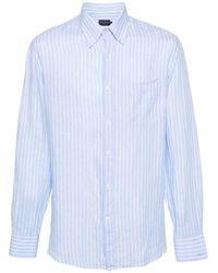 Paul & Shark - Striped Linen Shirt - Lyst