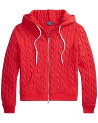 Polo Ralph Lauren - Zip-Up Cable-Knit Cardigan - Lyst