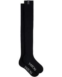 Patou - Ribbed-Knit Over-The-Knee Socks - Lyst
