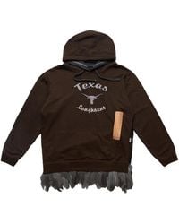 4SDESIGNS - Texas Longhorns Feather-Trim Hoodie - Lyst