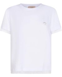Twinset - Logo-detail Cotton T-shirt - Lyst