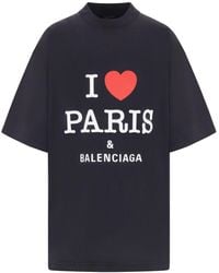 Balenciaga - I Love Paris & Printed T-Shirt - Lyst