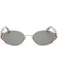 Saint Laurent - Tortoiseshell-Effect Round-Frame Sunglasses - Lyst