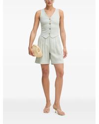Benetton - Pantalones Cortos De Vestir De Talle Alto - Lyst