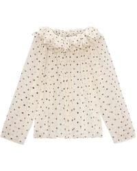 MSGM - Blusa Con Detalle De Volantes - Lyst