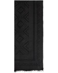 Alberta Ferretti - Geometric-Print Frayed-Edge Scarf - Lyst
