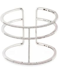 Apm Monaco - Crystal-Embellished Multi-Band Cuff Bracelet - Lyst