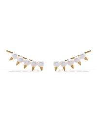 Tasaki - 18Kt Danger Plus Collection Line Akoya Pearl Earrings - Lyst