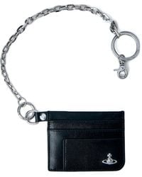 Vivienne Westwood - Chain Logo Leather Card Holder - Lyst