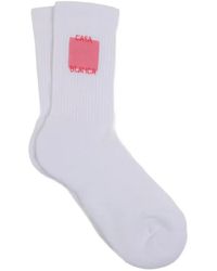 CASABLANCA - Chaussettes Rose Shadow À Logo - Lyst