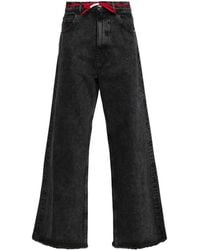 Marni - Jeans A Gamba Ampia Effetto Marmo - Lyst