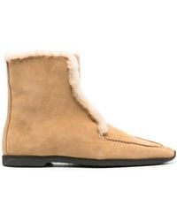 TOTEME - Shearling-Edge Winter Boots - Lyst