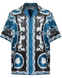Versace - Silk Short-Sleeve Shirt - Lyst