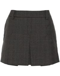 Miu Miu - Mini-Rok Met Logopatch - Lyst