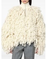 Stella McCartney - Fringe-Detail Zip-Up Jacket - Lyst