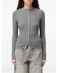 ELEH - Ribbed-Knit Button-Up Cardigan - Lyst