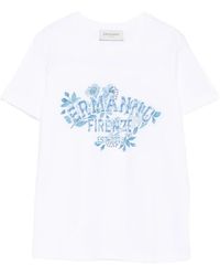 ERMANNO FIRENZE - Floral-Print T-Shirt - Lyst