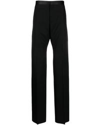 Givenchy - Satin-trim Straight-cut Tailored Trousers - Lyst