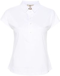 Herno - Logo-Tape Cotton Polo Top - Lyst