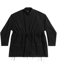 Balenciaga - Drawstring-Waist Cotton Shirt - Lyst