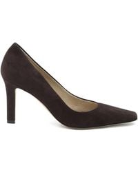 The Row - 80Mm Square-Toe Suede Heeled Pumps - Lyst