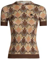 Etro - Paisley-print Ribbed-knit Top - Lyst