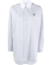 Sandro - Logo-embroidered Striped Cotton Shirt - Lyst