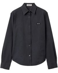 Miu Miu - Stretch Poplin Shirt - Lyst