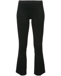 Helmut Lang - Cropped Flare Rib Trousers - Lyst