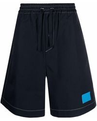 Sunnei - Dark Wash Elastic-waist Shorts - Lyst