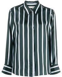 Dorothee Schumacher - Striped Long-sleeve Silk Shirt - Lyst