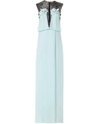 Costarellos - Liora Chantilly-Lace Floral-Appliqué Maxi Dress - Lyst