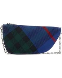 Burberry - Shield Check-Pattern Mini Bag - Lyst