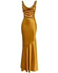 retroféte - Keryn Bead-Embellished Cowl-Neck Maxi Dress - Lyst