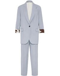 Brunello Cucinelli - Viscose And Linen Fluid Twill Matching Set With Mon - Lyst