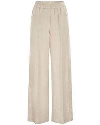 Brunello Cucinelli - Linen Trousers - Lyst