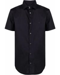 Emporio Armani - Classic Collar Logo Shirt - Lyst