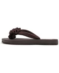 Bimba Y Lola - Chocolate Crochet-Flower Flip-Flops - Lyst