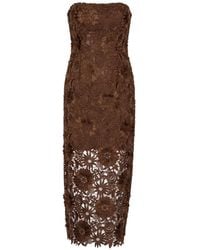 ROTATE BIRGER CHRISTENSEN - 3D Lace Midi Dress - Lyst